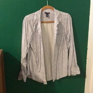 ADORABLE Blue and White Button Up